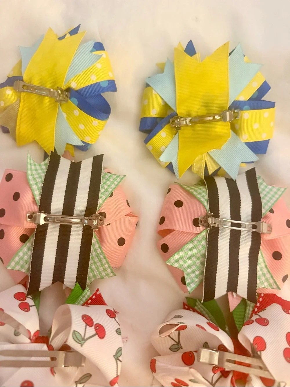Kids Ribbon Hair Bows - Multicolor Pack